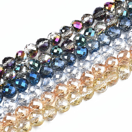 Transparent Glass Beads Strands EGLA-T008-14B-1