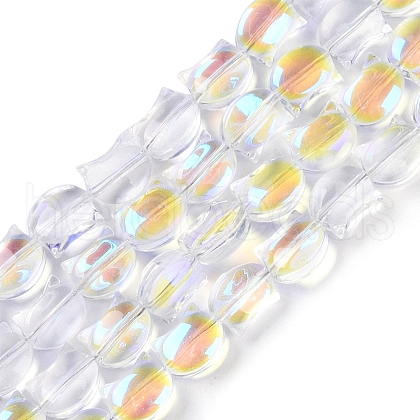 Electroplate Glass Beads Strands EGLA-Q128-07A-AB02-1
