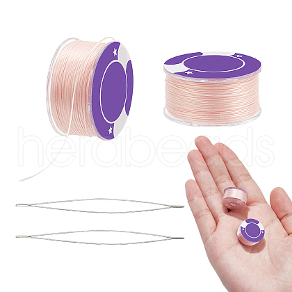  2 Rolls Special Coated Polyester Beading Threads OCOR-NB0002-06H-1