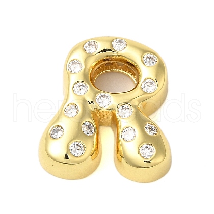 Rack Plating Brass Micro Pave Clear Cubic Zirconia Perdants KK-C067-11G-R-1