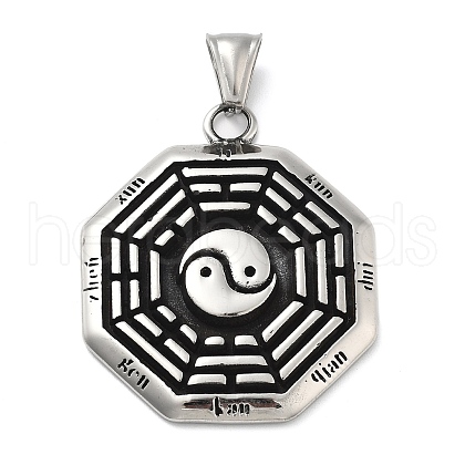 304 Stainless Steel Pendants STAS-V008-01AS-1