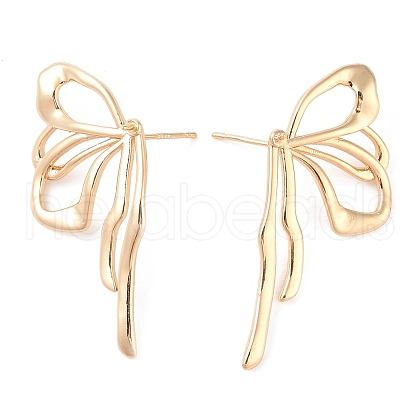 Brass Stud Earring Findings KK-N256-04G-1
