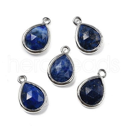 Natural Dyed Lapis Lazuli Faceted Pendants G-U019-05P-07-1