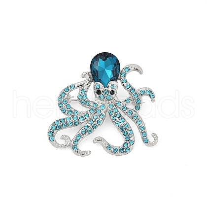 Zinc Alloy Rhinestone Brooch JEWB-C040-01C-P-1
