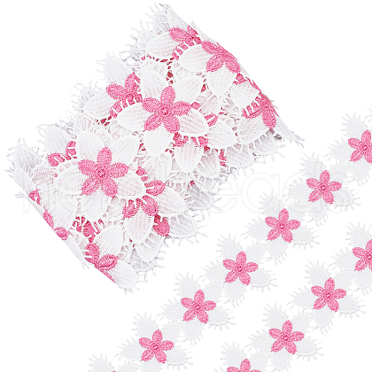 Flower Polyester Eyelash Lace Trim Ribbon OCOR-WH20003-03B-01-1