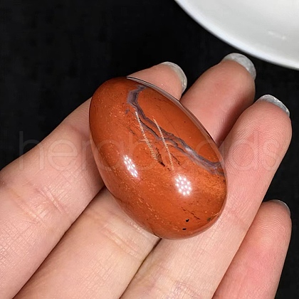 Mother's Day Gifts Natural Red Jasper Egg Shaped Palm Stone PW23051698616-1