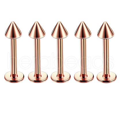 304 Stainless Steel Cone Internally Threaded Labrets for Women Men WG9B6EB-37-1
