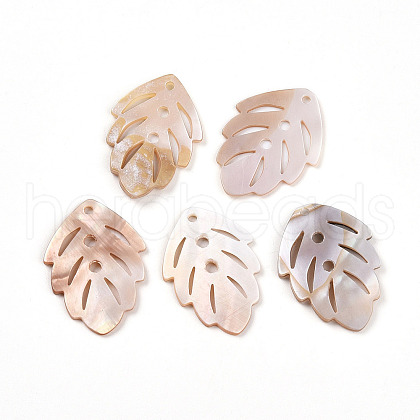 Natural Freshwater Shell Carved Pendants SHEL-N036-17-1