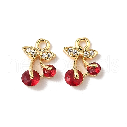 Brass Micro Pave Cubic Zirconia Pendants KK-D373-03B-G-1