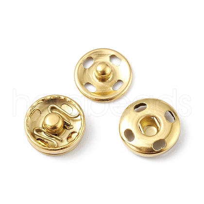 Ion Plating(IP) 202 Stainless Steel Snap Buttons BUTT-I017-01A-G-1