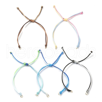 Gradient Color Adjustable Braided Nylon Cord Bracelet Making AJEW-JB01163-02-1