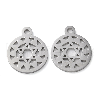 Non-Tarnish Chakra Theme 304 Stainless Steel Pendants STAS-Q303-04P-1
