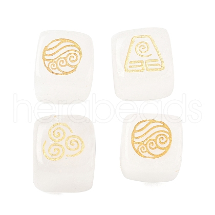 4Pcs 4 Styles Natural Quartz Crystal Display Decorations G-F786-03A-08-1