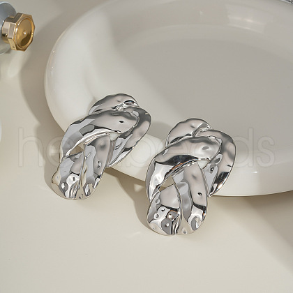 European Stainless Steel Stud Earrings ST3667-2-1