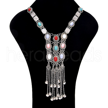 Alloy Resin Pendant Necklaces for Women FS-WG4C0A8-02-1