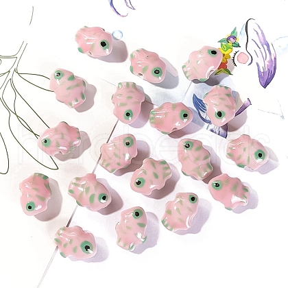 Handmade Porcelain Bright Glazed Beads PW-WG20130-04-1