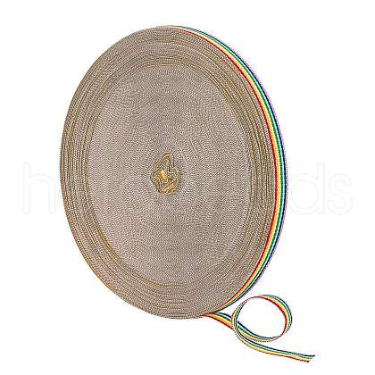 Flat Striped Grosgrain Polyester Ribbons EC-WH0003-13-B01-1