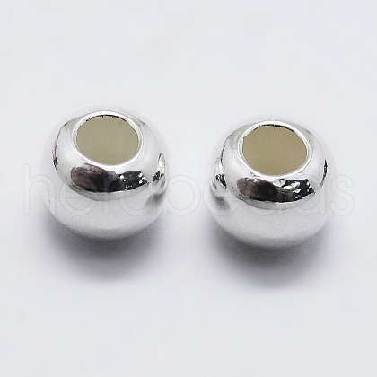 Anti-Tarnish Rhodium Plated 925 Sterling Silver Beads STER-K167-026C-P-1