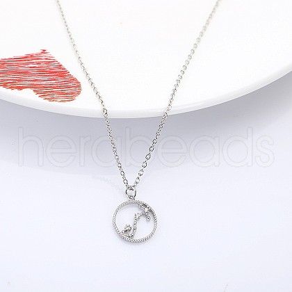 Alloy Crystal Rhinestone Ring with Constellation Pendant Necklaces FS-WG797BF-10-1