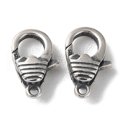 925 Thailand Sterling Silver Lobster Claw Clasps STER-D003-47AS-1