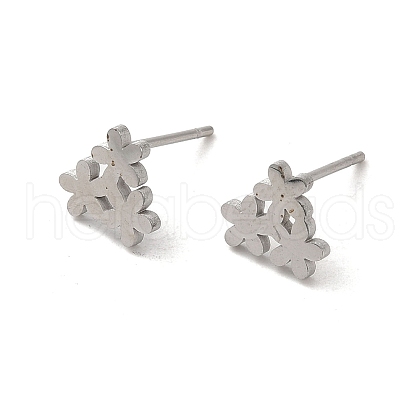 304 Stainless Steel Stud Earrings EJEW-P244-01P-1