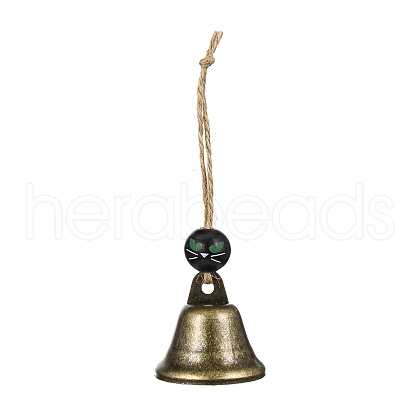 Halloween Iron Bell Hanging Ornaments HJEW-JM02444-1