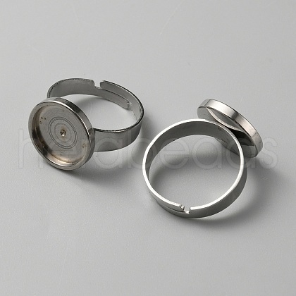 304 Stainless Steel Adjustable Bezel Cup Ring Settings FIND-WH0110-500D-1