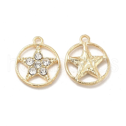 Alloy Pendants with Crystal Rhinestone FIND-H039-80G-1