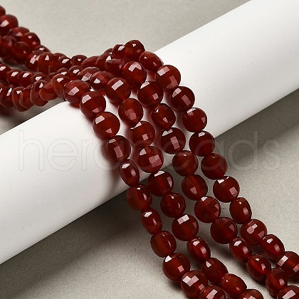 Natural Carnelian(Dyed & Heated) Beads Strands G-C179-A6mm-24-1