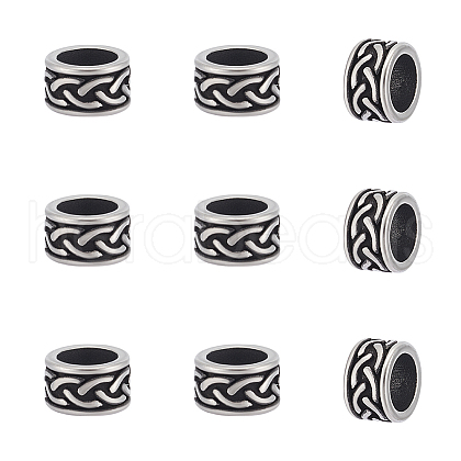 Unicraftale 10Pcs Column 304 Stainless Steel Beads STAS-UN0060-09-1