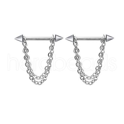 304 Stainless Steel Nipple Rings WG03B2E-13-1