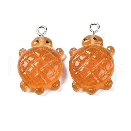 Gradient Color & Luminous Opaque Resin Pendants RESI-S011-01C-1