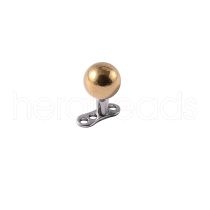 Stainless Steel Round Ball Dermal Anchor Base/Top for Women Men WGB1D88-05-1