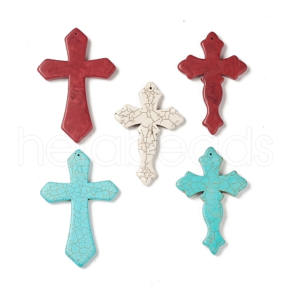 Synthetic Howlite Pendants G-A211-09-1