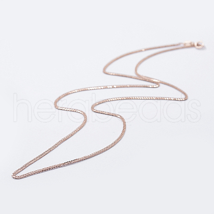 925 Sterling Silver Chain Necklaces STER-F039-45cm-02RG-1