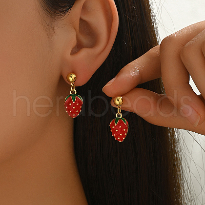 Stylish Brass Dangle Stud Earrings PA9879-1-1