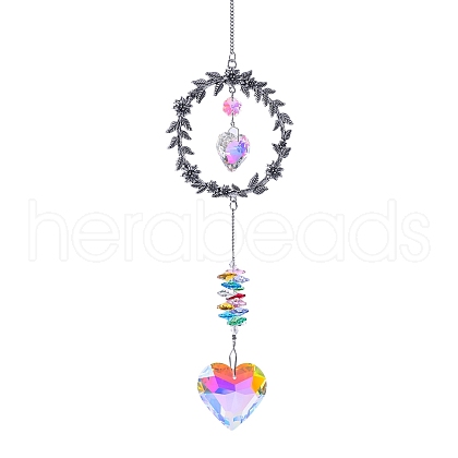 Christmas Wreath Glass Suncatchers PW-WG53303-02-1