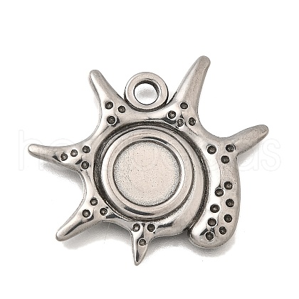 304 Stainless Steel Pendant Cabochon Settings STAS-H477-03B-P-1