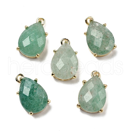 Natural Dyed Strawberry Quartz Faceted Pendants G-M431-16G-07-1