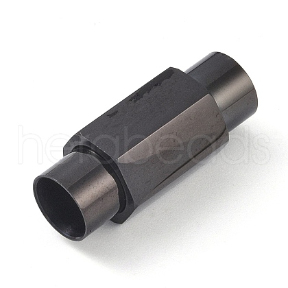 Ion Plating(IP) Smooth 304 Stainless Steel Magnetic Clasps with Glue-in Ends STAS-H402-63B-5MM-1