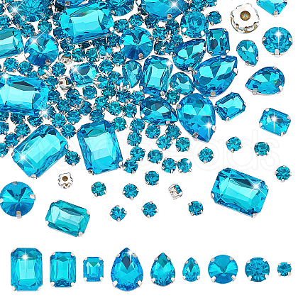   198Pcs 9 Style Sew on Rhinestone DIY-PH0008-64-1