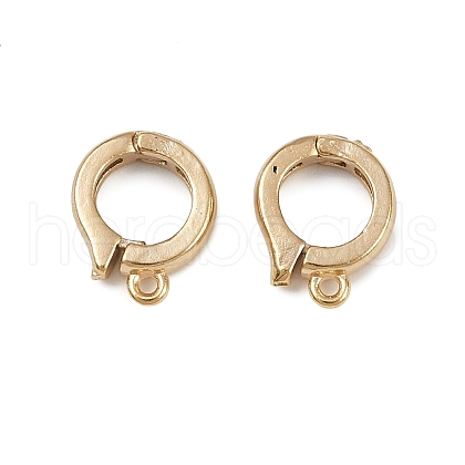Brass Ring Twister Clasps KK-P310-01G-1