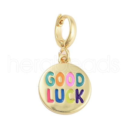 Brass Enamel Pendants KK-G496-11G-1