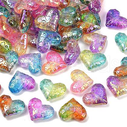 UV Plating Transparent Acrylic Beads MACR-L007-05B-1