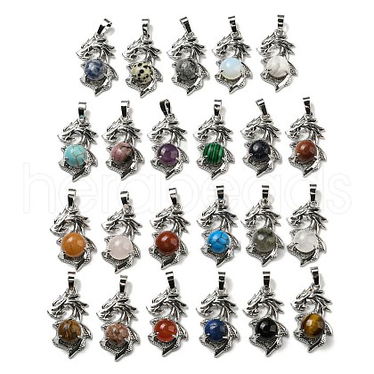 Natural & Synthetic Mixed Gemstone Pendants G-G111-01P-1