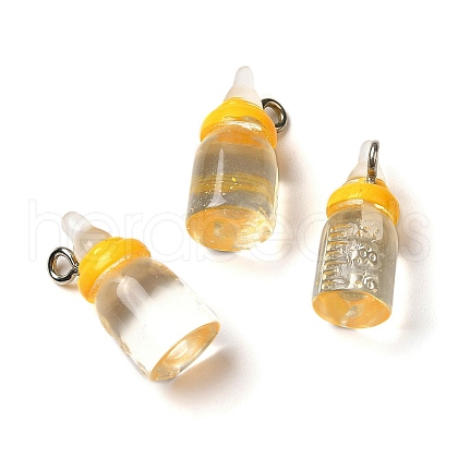 Transparent Resin Pendants RESI-R440-03B-1