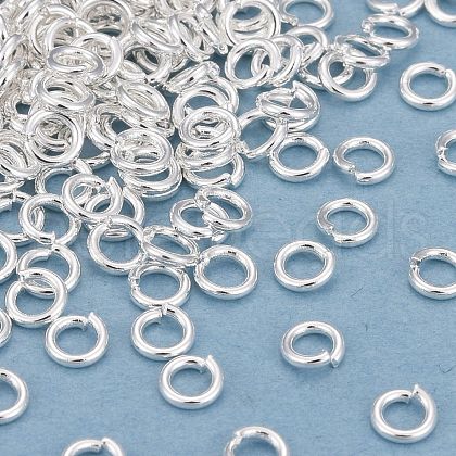 Rack Plating Brass Jump Rings KK-O139-18H-S-1
