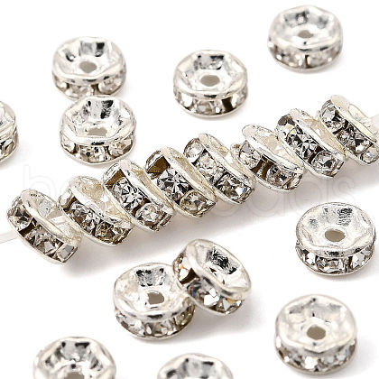 Brass Rhinestone Spacer Beads X-RB-A014-Z5mm-01S-1