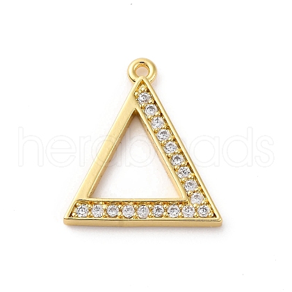 Rack Plating Brass Micro Pave Cubic Zirconia Pendant KK-H449-76G-06-1