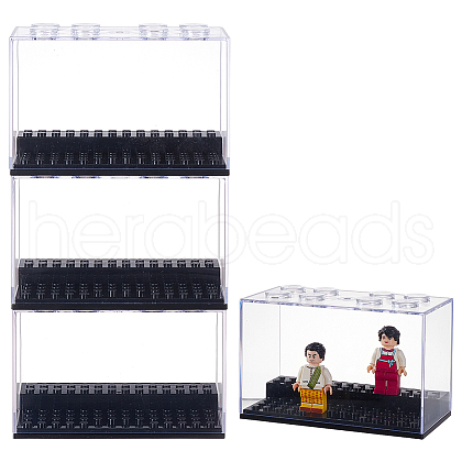 Plastic Minifigures Display Case AJEW-WH0561-29-1
